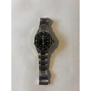 TEC‎ Quartz Diver Style Watch Men Silver Black Water Resistant Stainless Steel